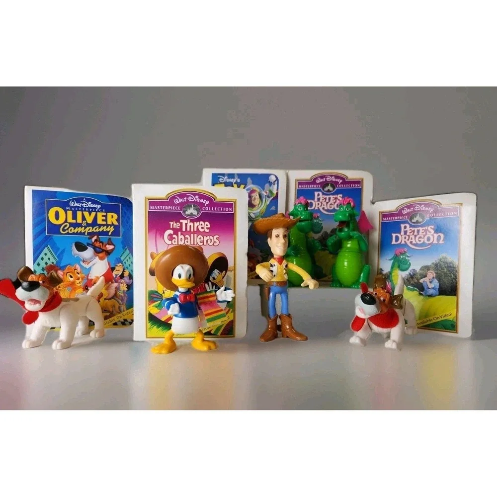 Lot 6 1996 McDonald's Walt Disney Masterpiece Collection VHS Happy Meal Toys New